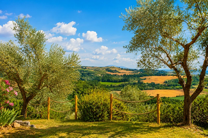 villa toscana con vista e piscina